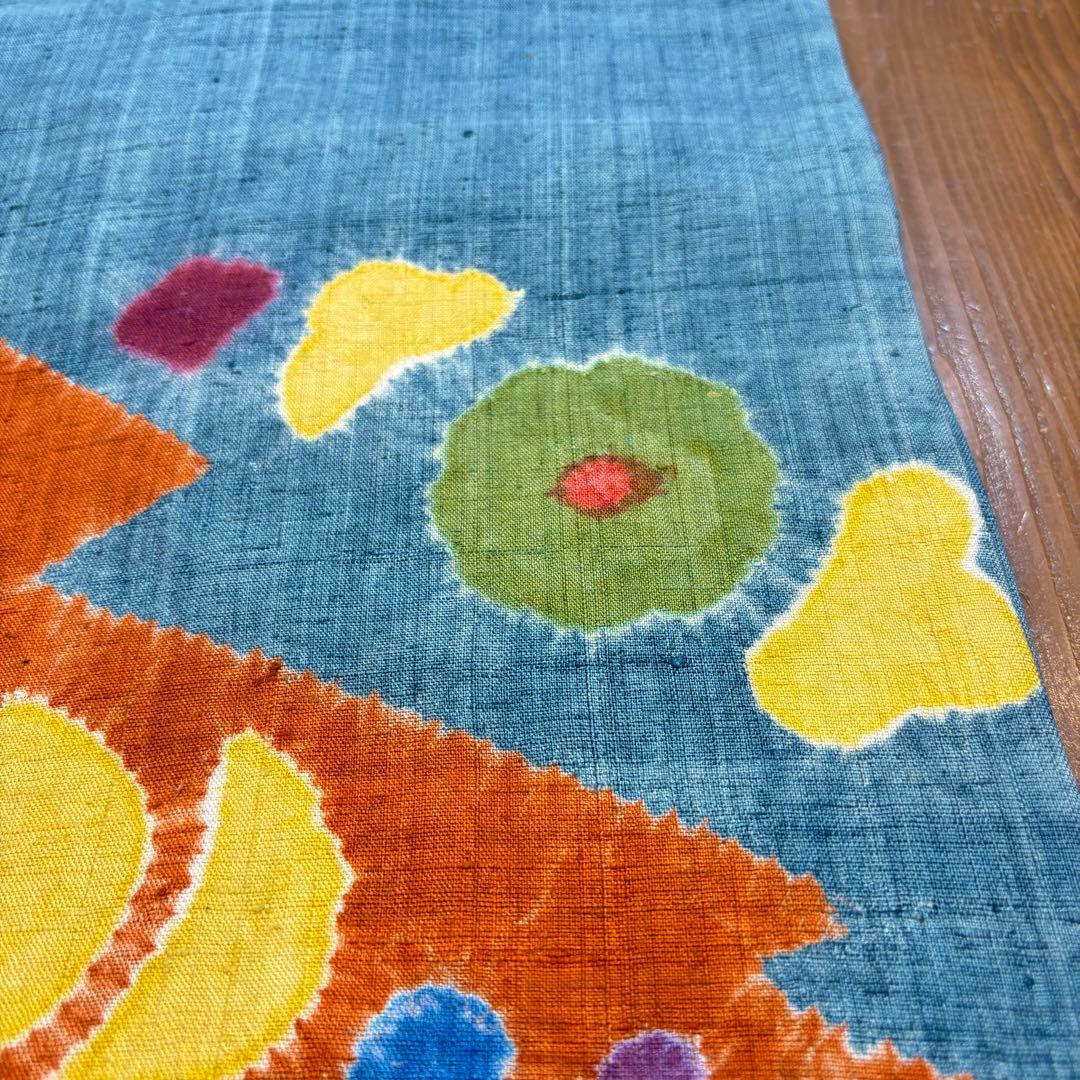 名古屋帯　九寸名古屋帯　染め帯　絞り　紬　カジュアル着物　正絹　o1568