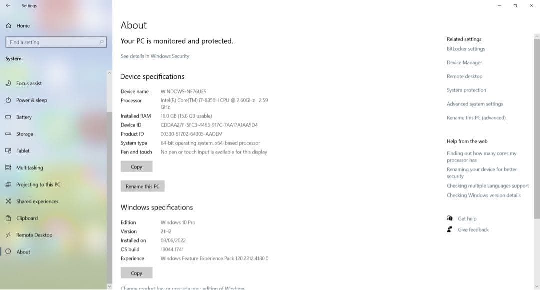 Windowsノート本体 hp zbook 15 g6,i7 8850h,512GB,16BG ram