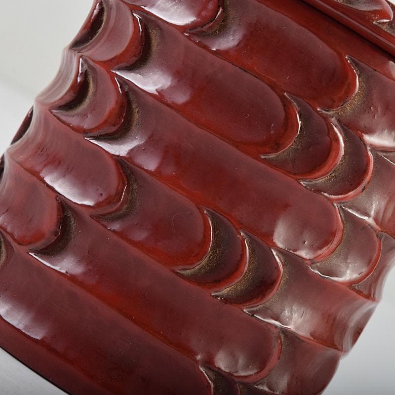 茶道具　秀円作　鎌倉彫　流水文　金輪寺棗　共箱　V　R9452