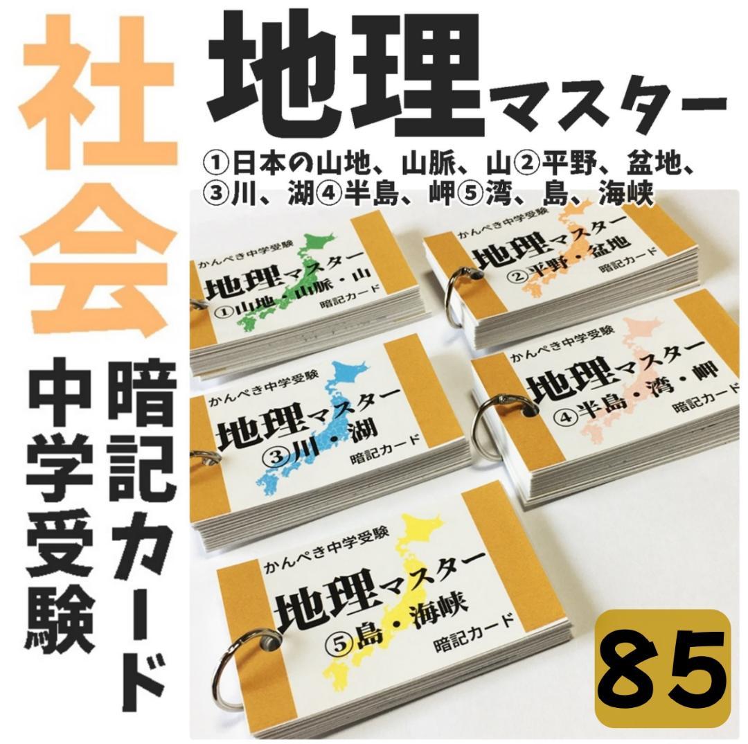 中学受験セット商品【100】国語・算数・理科・社会　暗記カード　テスト対策