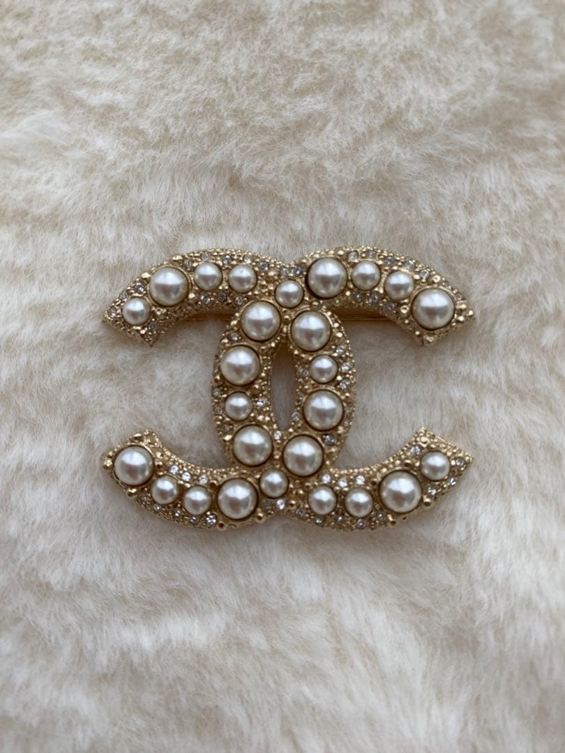 【新品】シャネル　ブローチ　パール