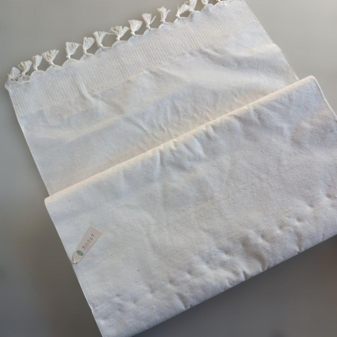 茨城県 結城紬 白無地 反物 未使用品 手織り 正絹