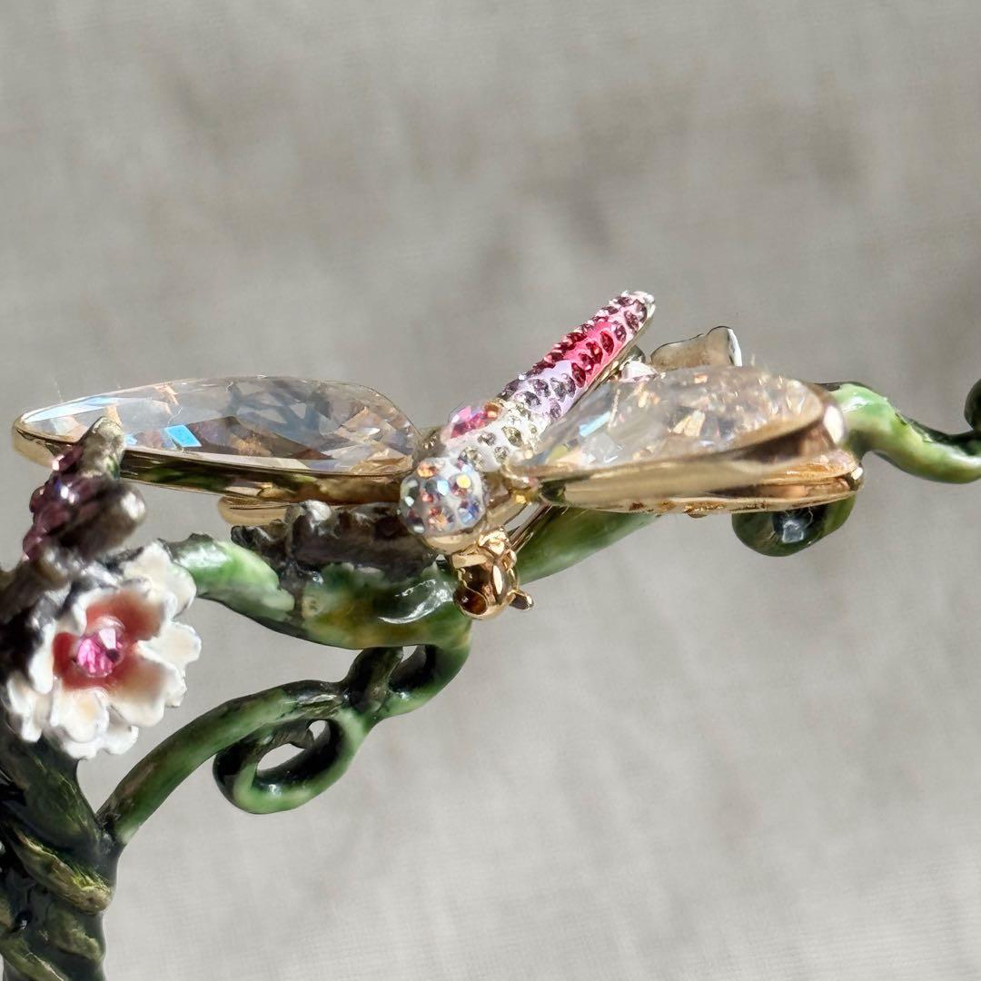 廃盤品 入手困難 SWAROVSKI スワロフスキー 蜻蛉 トンボ ブローチ