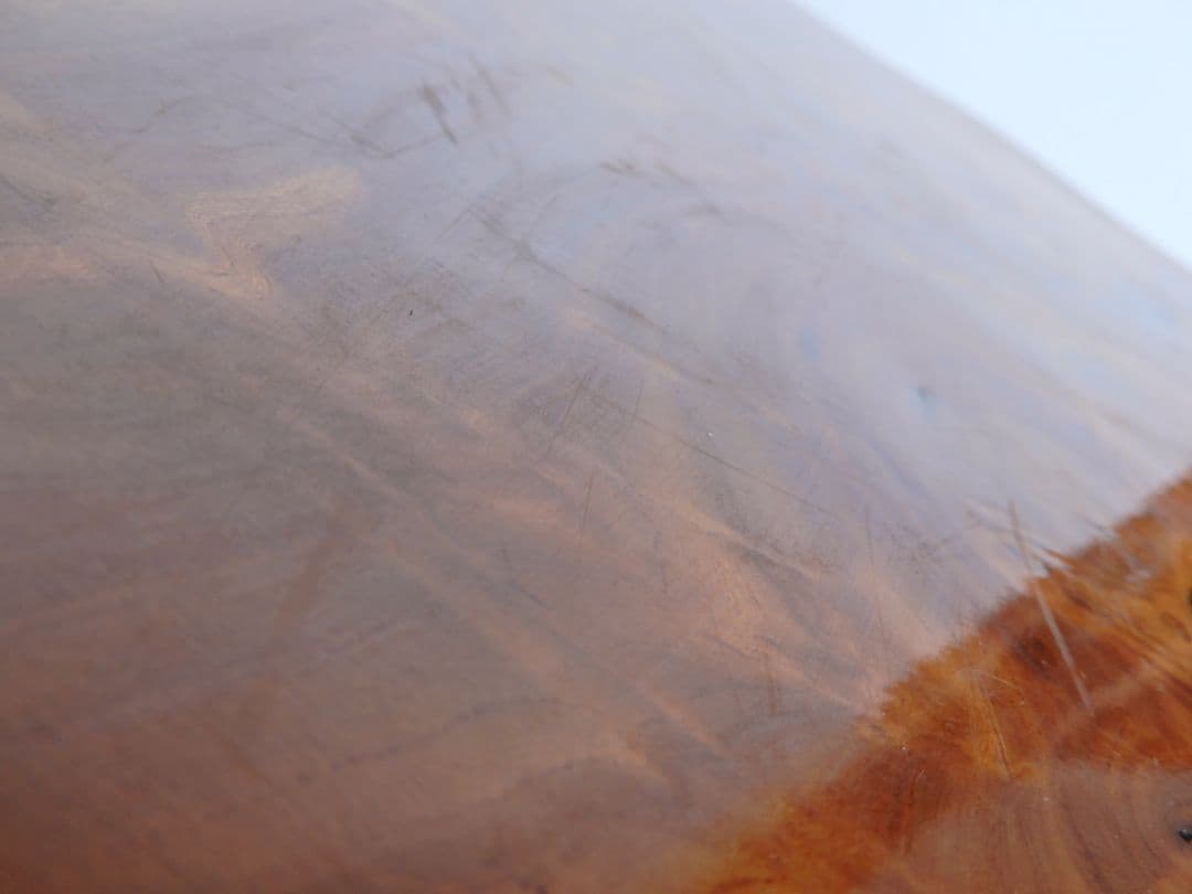 【美品】欅一枚板 移動式テーブルワゴン ローテーブル