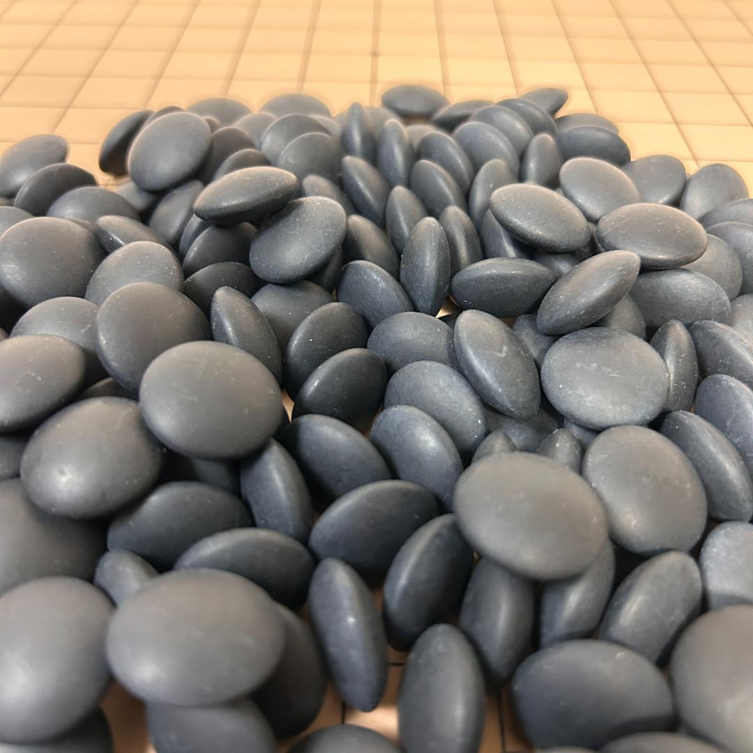 懐志作碁笥 蛤碁石 那智黒石 35~36号 白180個 + 黒179個 囲碁