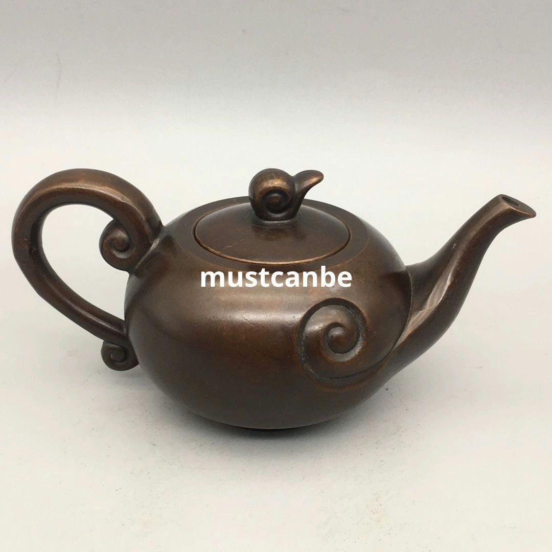 銅器 祥雲茶壺 酒壺 茶道具 煎茶器 工芸品 置物