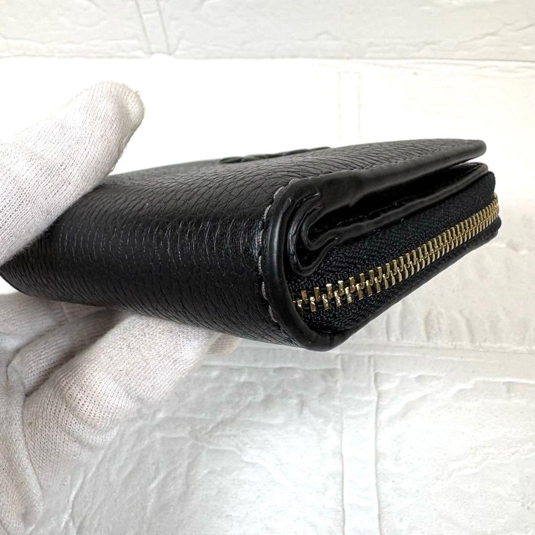 トリーバーチ TORY BURCH ラウンドファスナー折り財布 ブラック