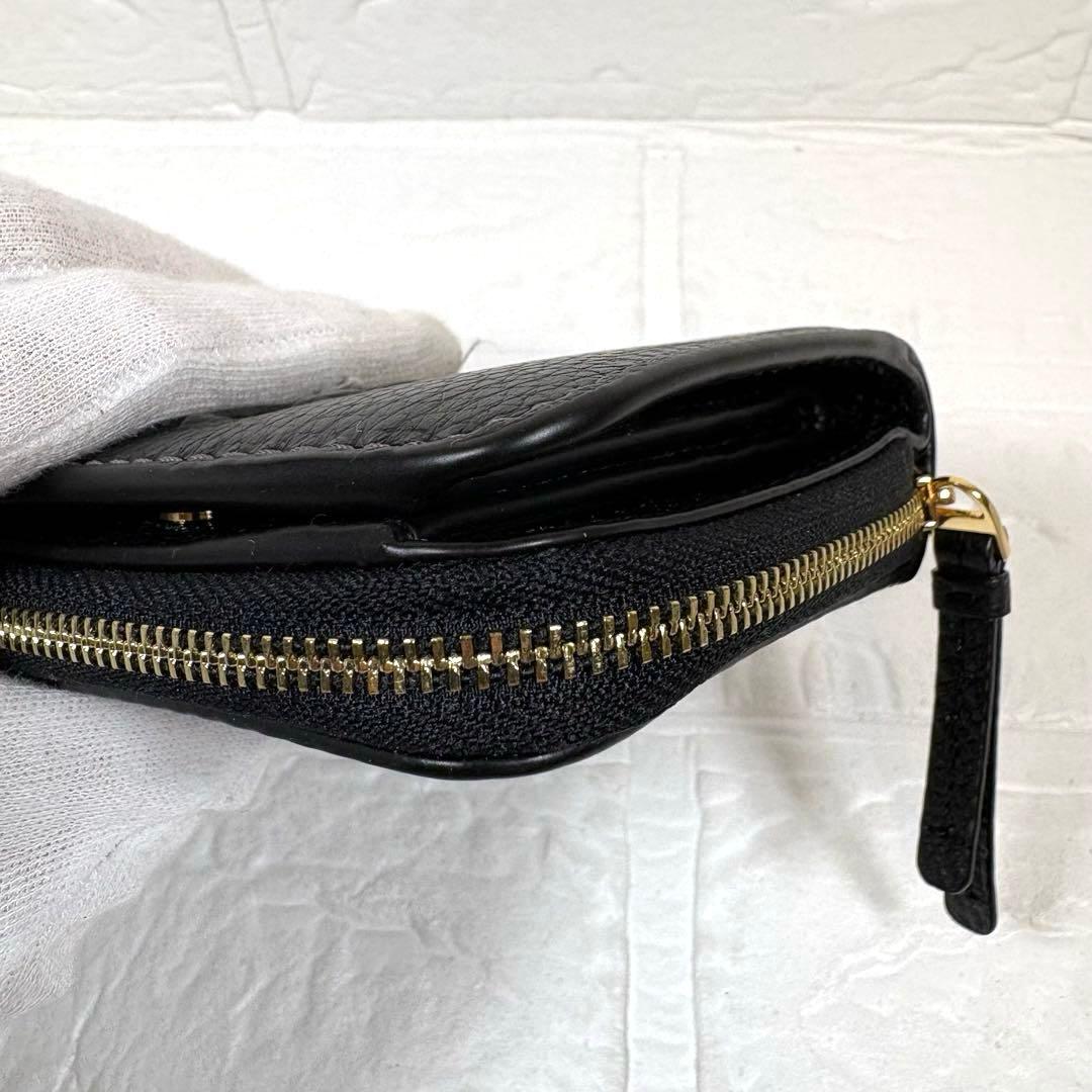 トリーバーチ TORY BURCH ラウンドファスナー折り財布 ブラック