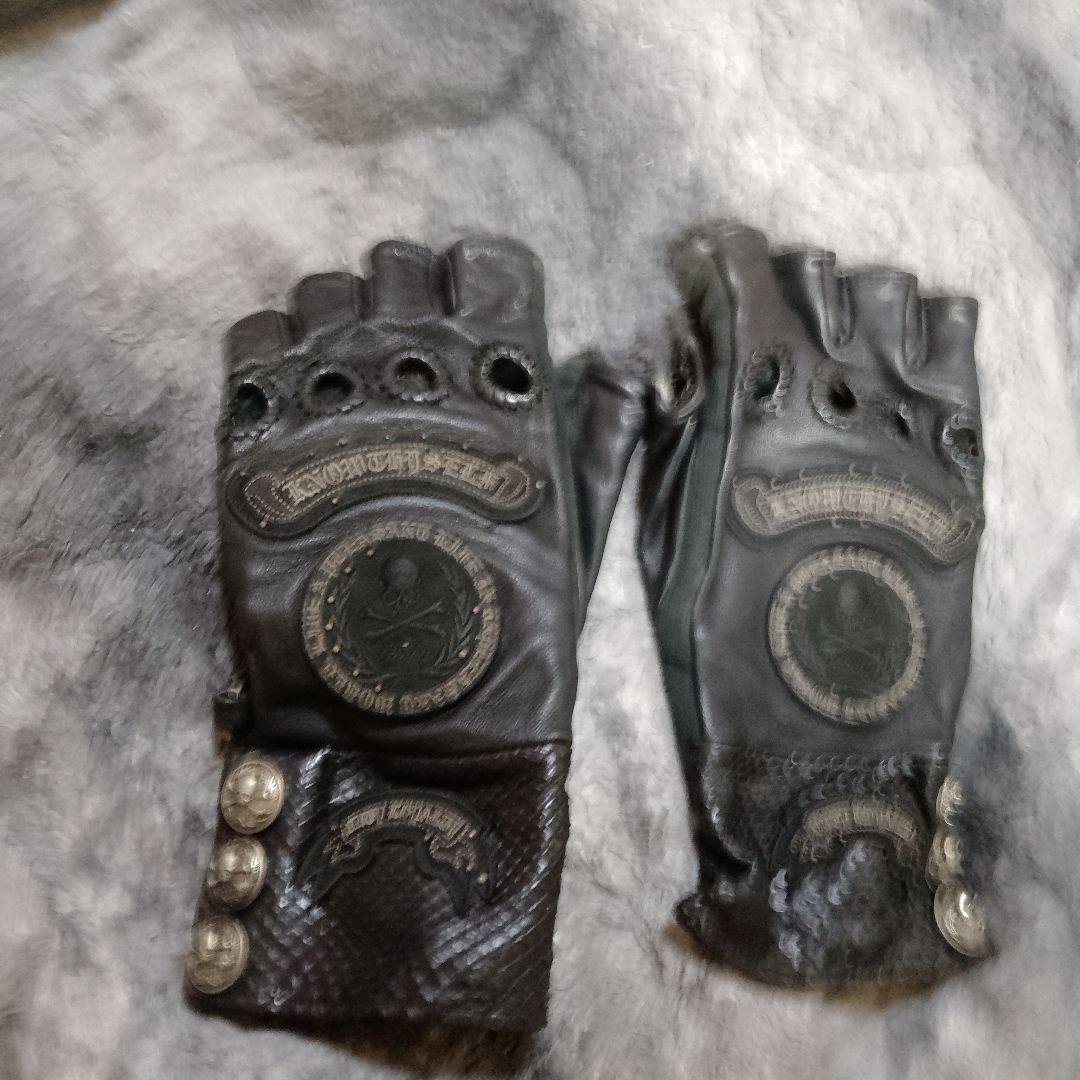 Roen 09SS フィンガーレスレザーグローブ 手袋 ブラック