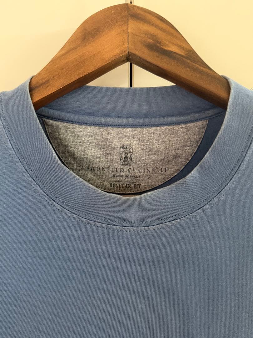 BRUNELLO CUCINELLI ブルー　Tシャツ 美品