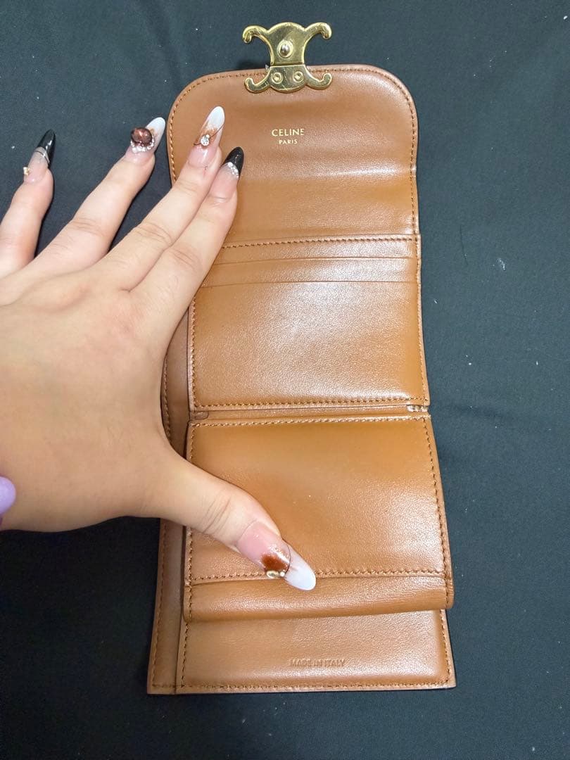 CELINE 三つ折り財布 ダークブラウン