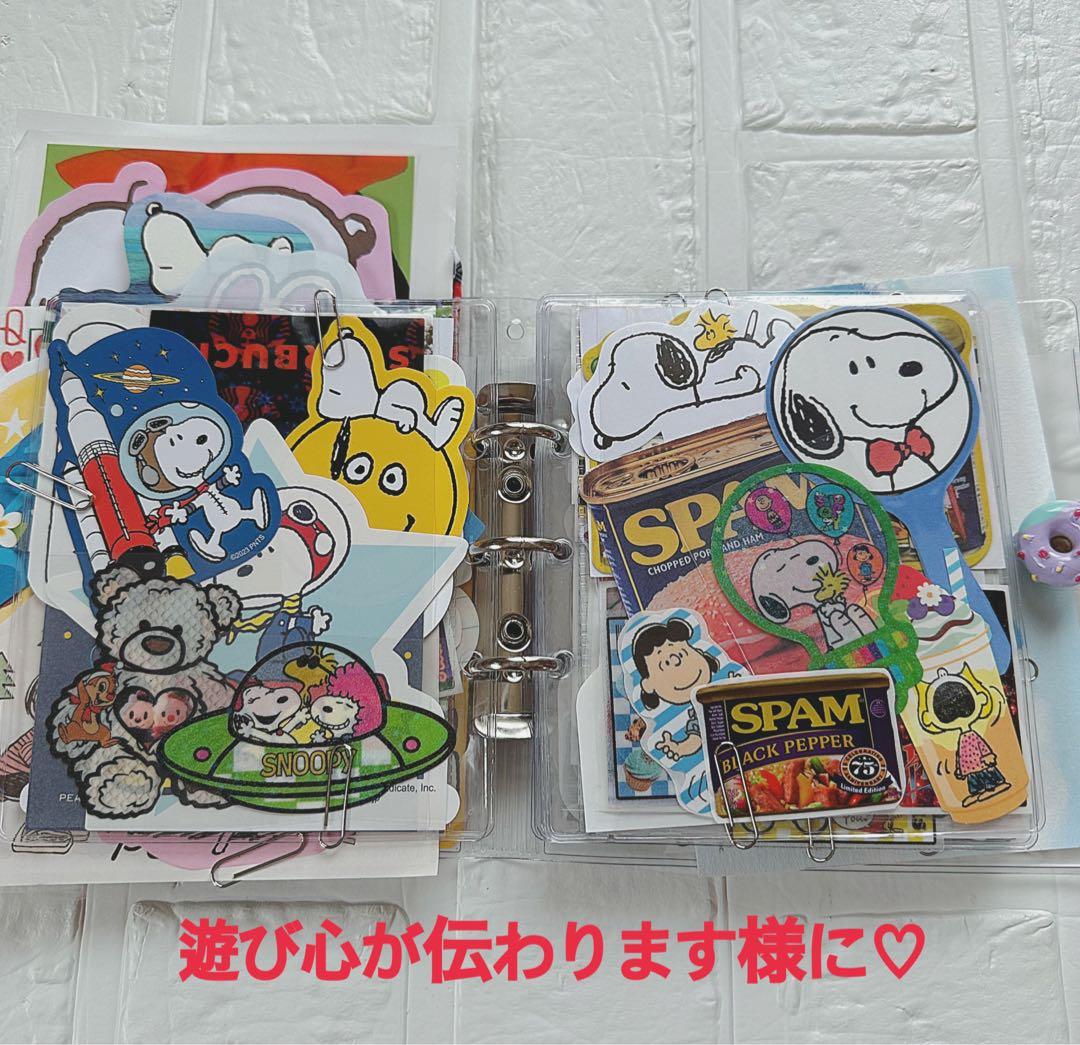 スヌーピーおすそ分けファイル♡アメキャラ＆スタバ限定1セット増量♡レア入り·͜·ᰔᩚ