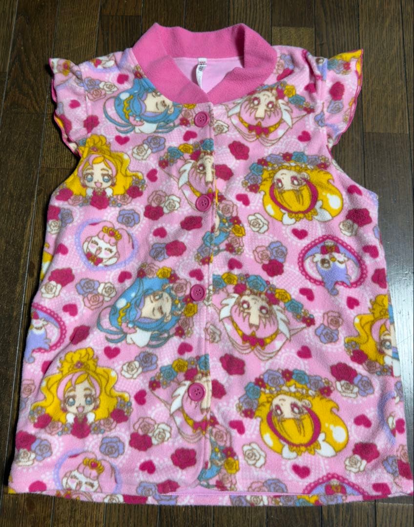 さ*ち様 プリキュア-アイカツパジャマ&ラップタオルセット 130&140㎝