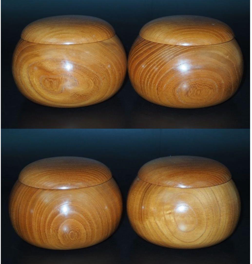 送料無料　日向特製　蛤碁石35号・碁笥セット　旧家蔵出