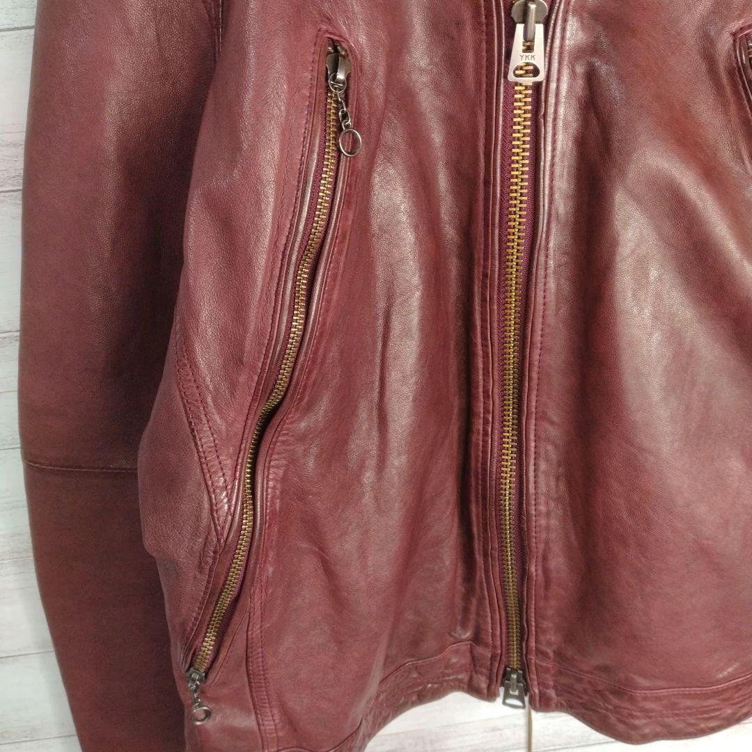 メンズ☆AVIREX　シングルライダース　革ジャン　レザージャケット　上野商会L