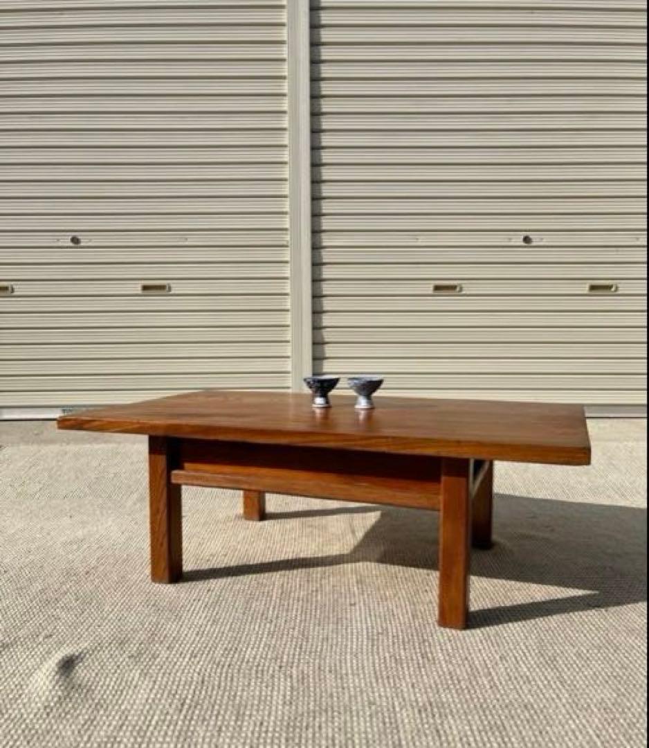 欅一枚板の文机／ローテーブル