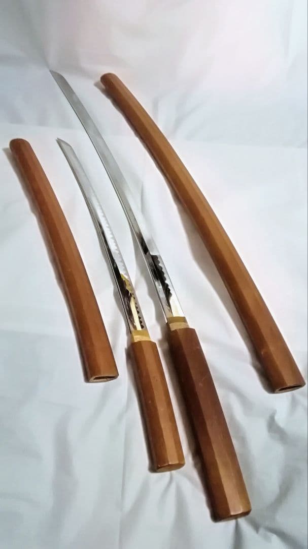 模造刀　白鞘　刀　脇差し　2本セット　コスプレ　防犯