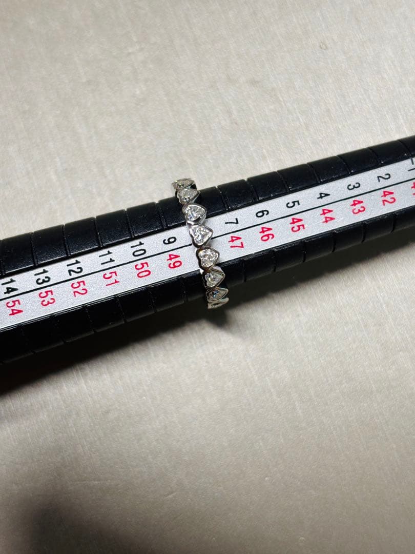 カヨ最高級モアッサナイト　モアサナイトハートリング