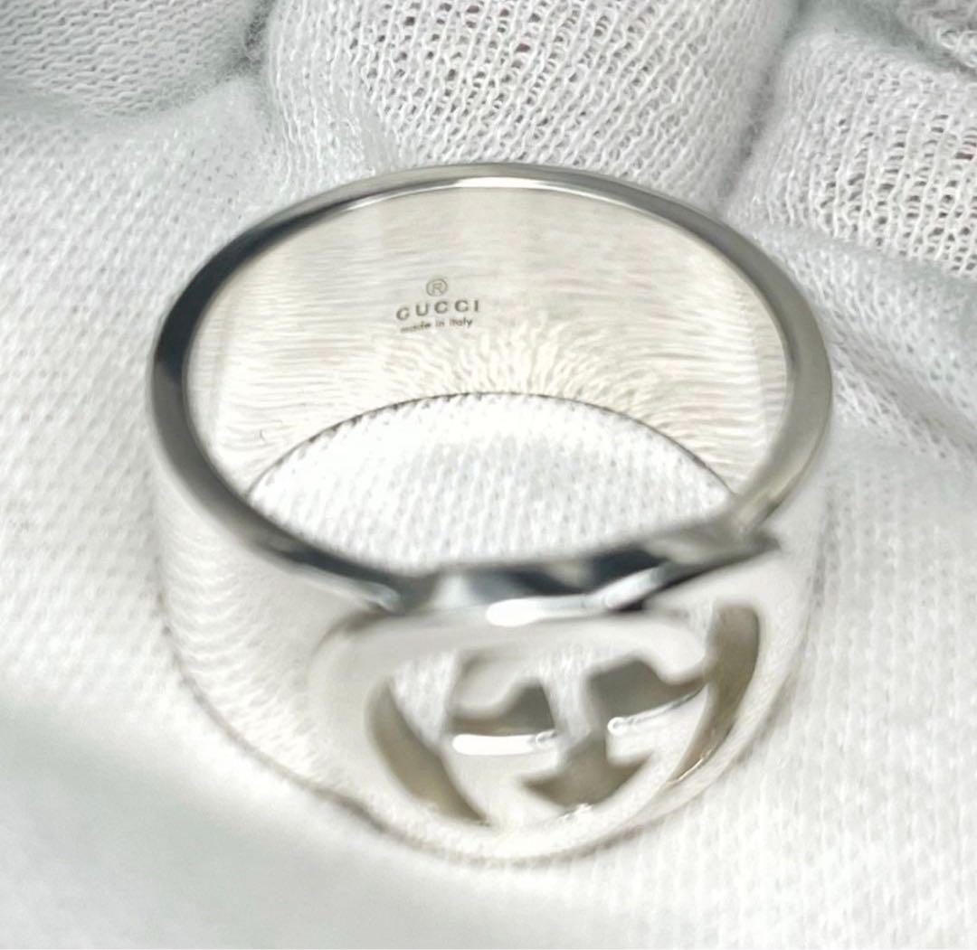 極美品‼️GUCCI 指輪　インターロッキングワイドリング　20号