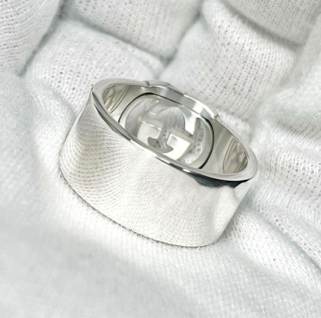 極美品‼️GUCCI 指輪　インターロッキングワイドリング　20号