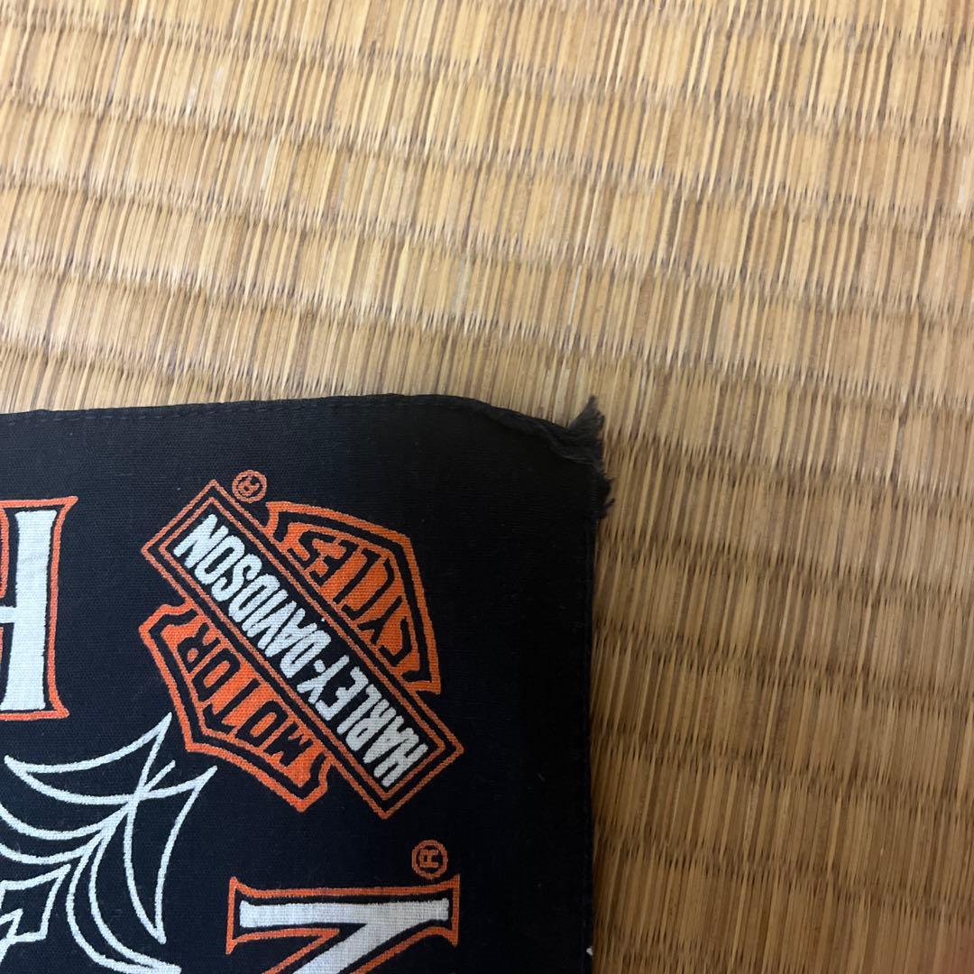 70s ハーレーダビットソン　バンダナ　ピンストライプ