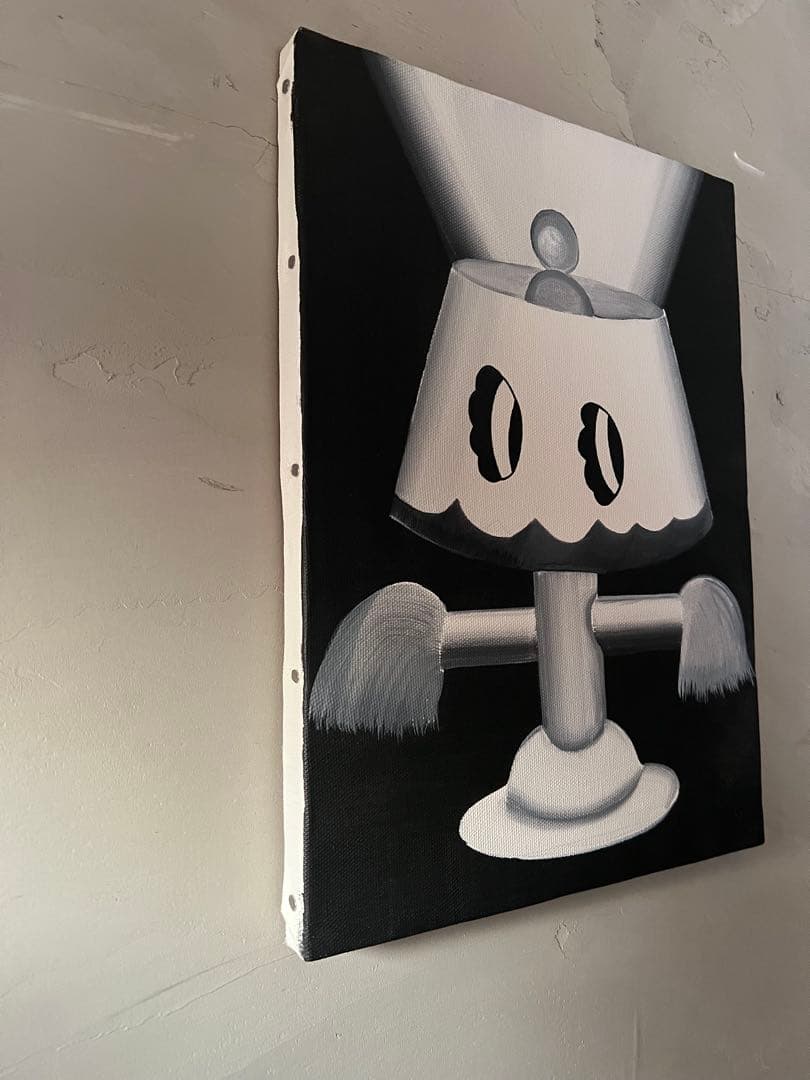 イデタツヒロ TIDE 原画　ANGRY CAT LUMINAIRE アート