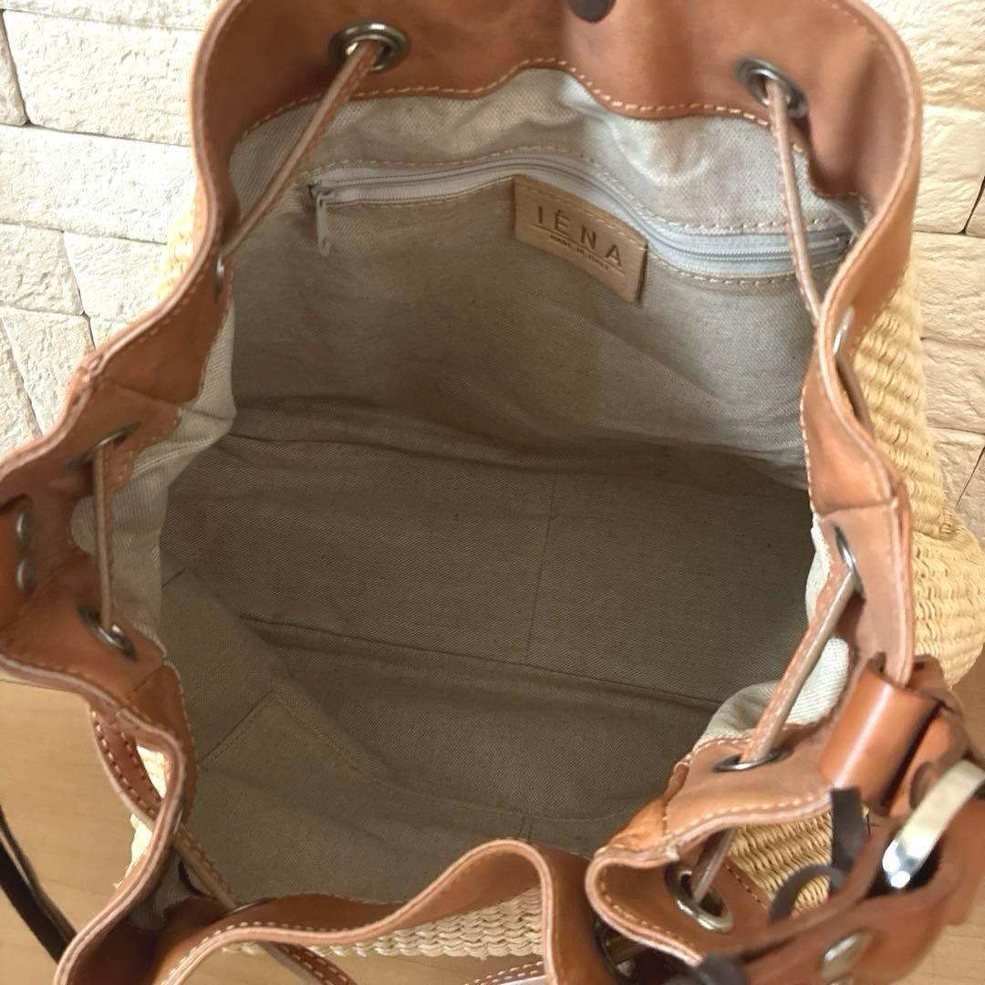 IENA ラフィア×レザー トート＆ショルダーバッグ Made in Italy