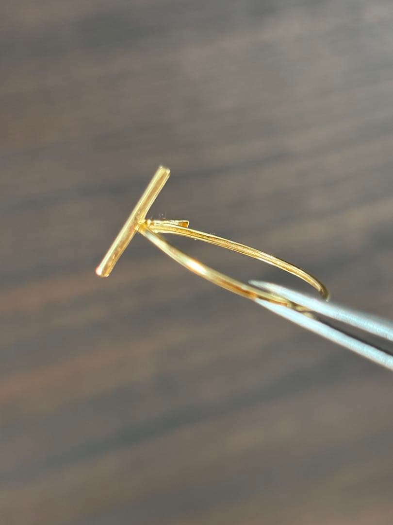 k18YG T型フリーリング