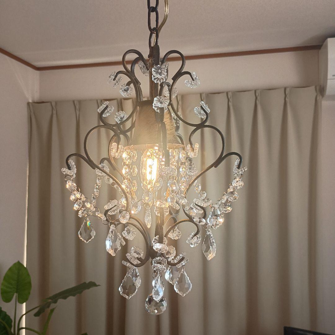 シャンデリア　１灯アンティークカラー　新品LED電球付　※修理済