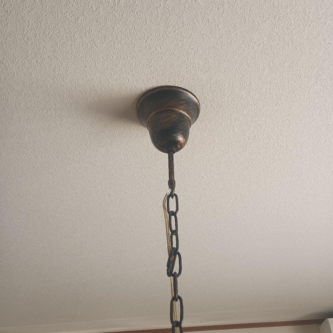 シャンデリア　１灯アンティークカラー　新品LED電球付　※修理済