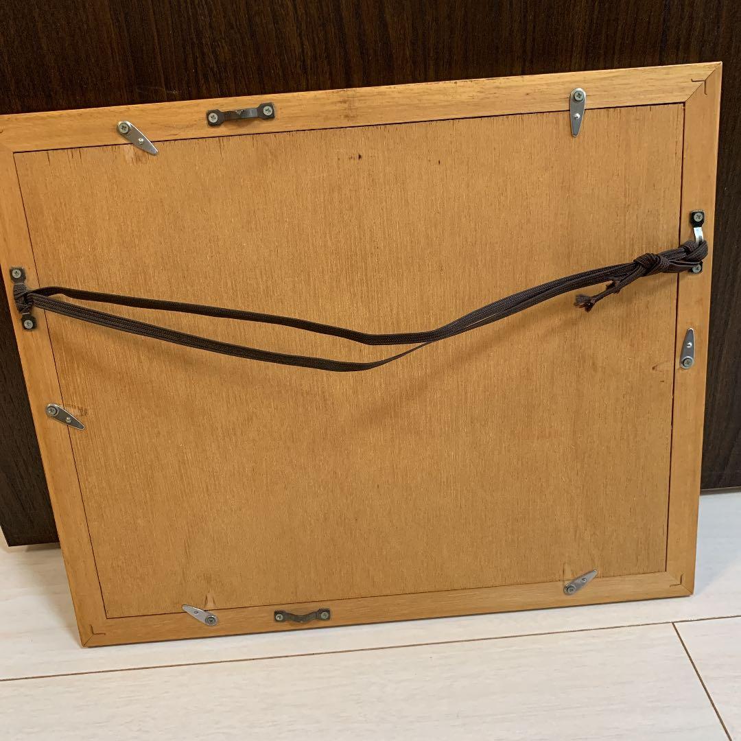 水彩画　シーサー　額縁付き