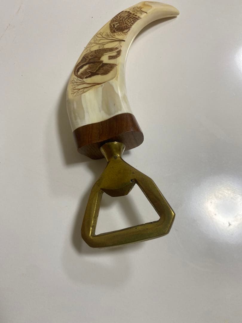 セイウチ牙　海象牙　天然素材　栓抜き　送料無料