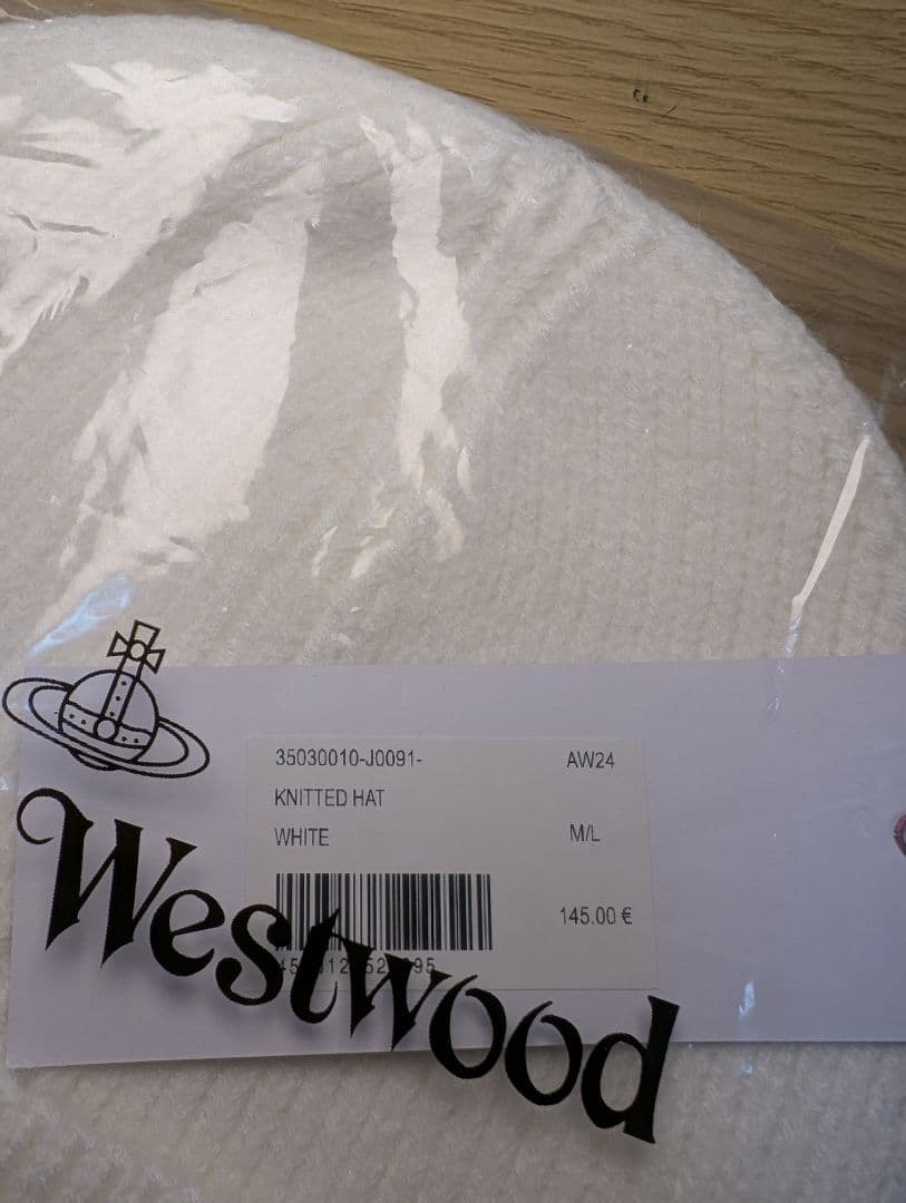 Vivienne Westwood ホワイトニット帽 M/L