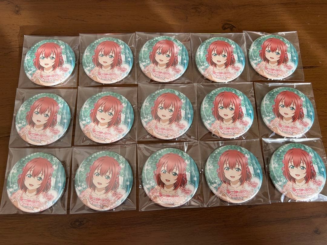 Aqours 黒澤ルビィ Flower party 缶バッジ 15個セット