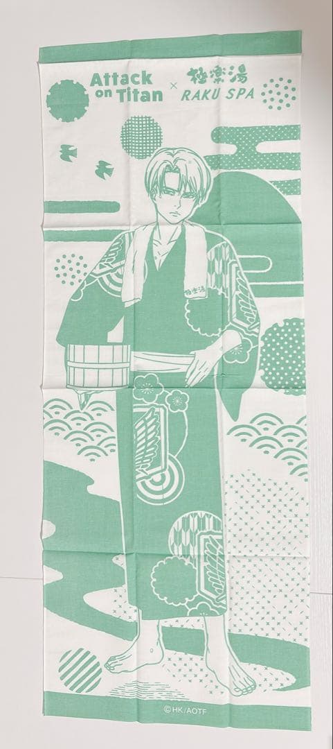 進撃の巨人　リヴァイ　アクリルスタンド　サウナ　極楽湯　缶バッジ　手ぬぐい