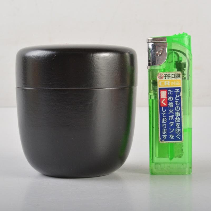 茶道具　笹良造　一閑遠山自画朱書　大棗　紫野　松長剛山書付　共箱　V　6544