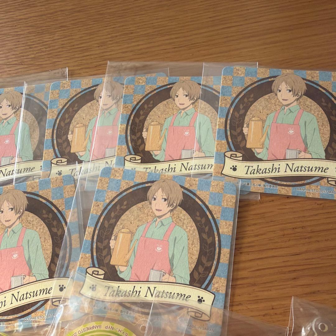 夏目友人帳　夏目貴志　アクリルチャーム　一番カフェ　コースター　セット