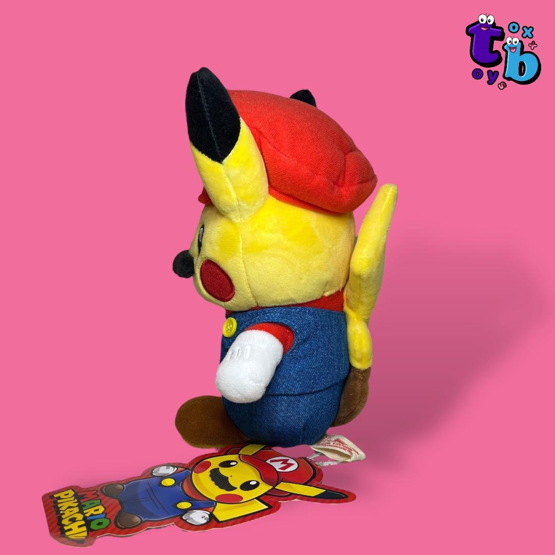 ポケモンセンターオリジナル【マリオピカチュウ タグ付き】ぬいぐるみNo.B671