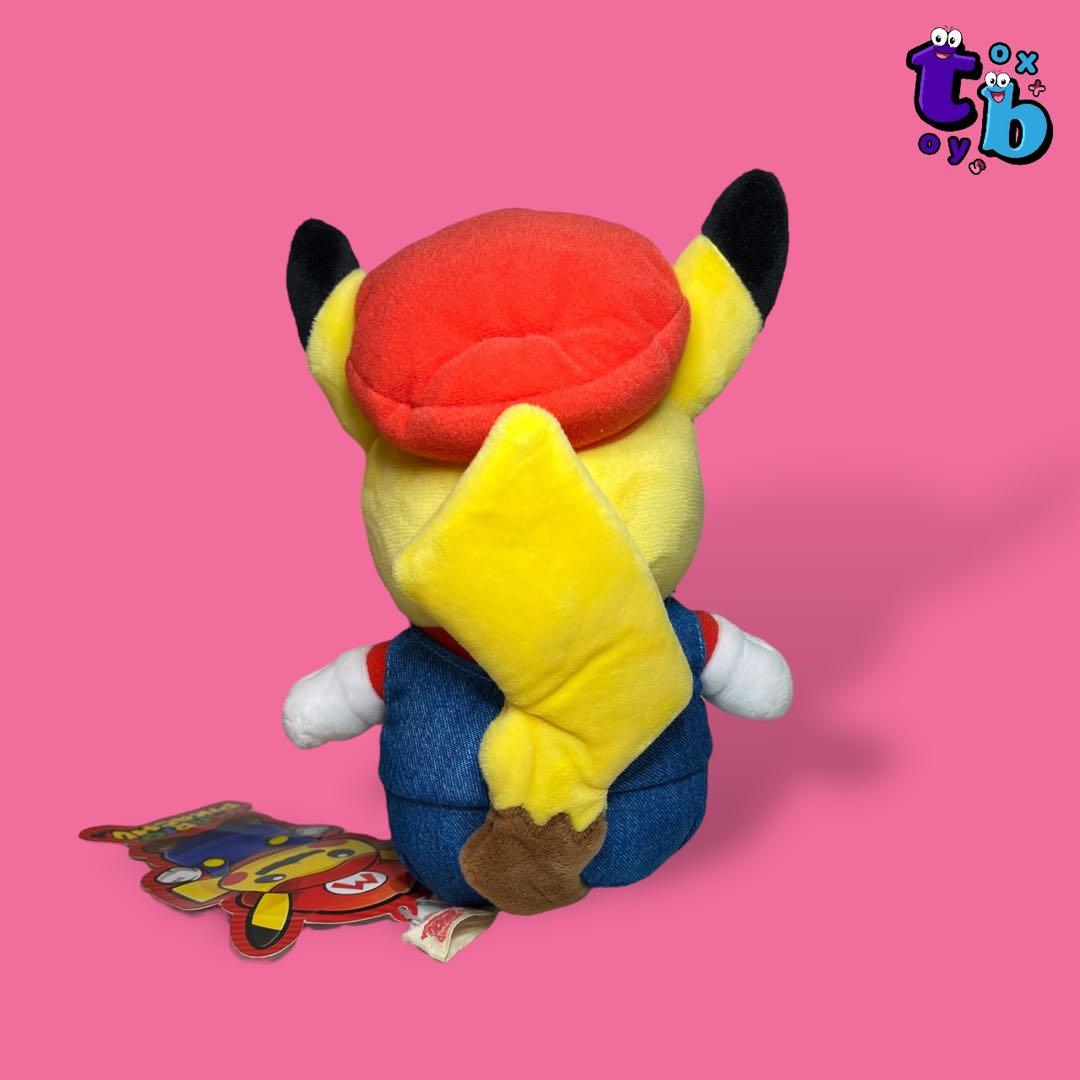 ポケモンセンターオリジナル【マリオピカチュウ タグ付き】ぬいぐるみNo.B671