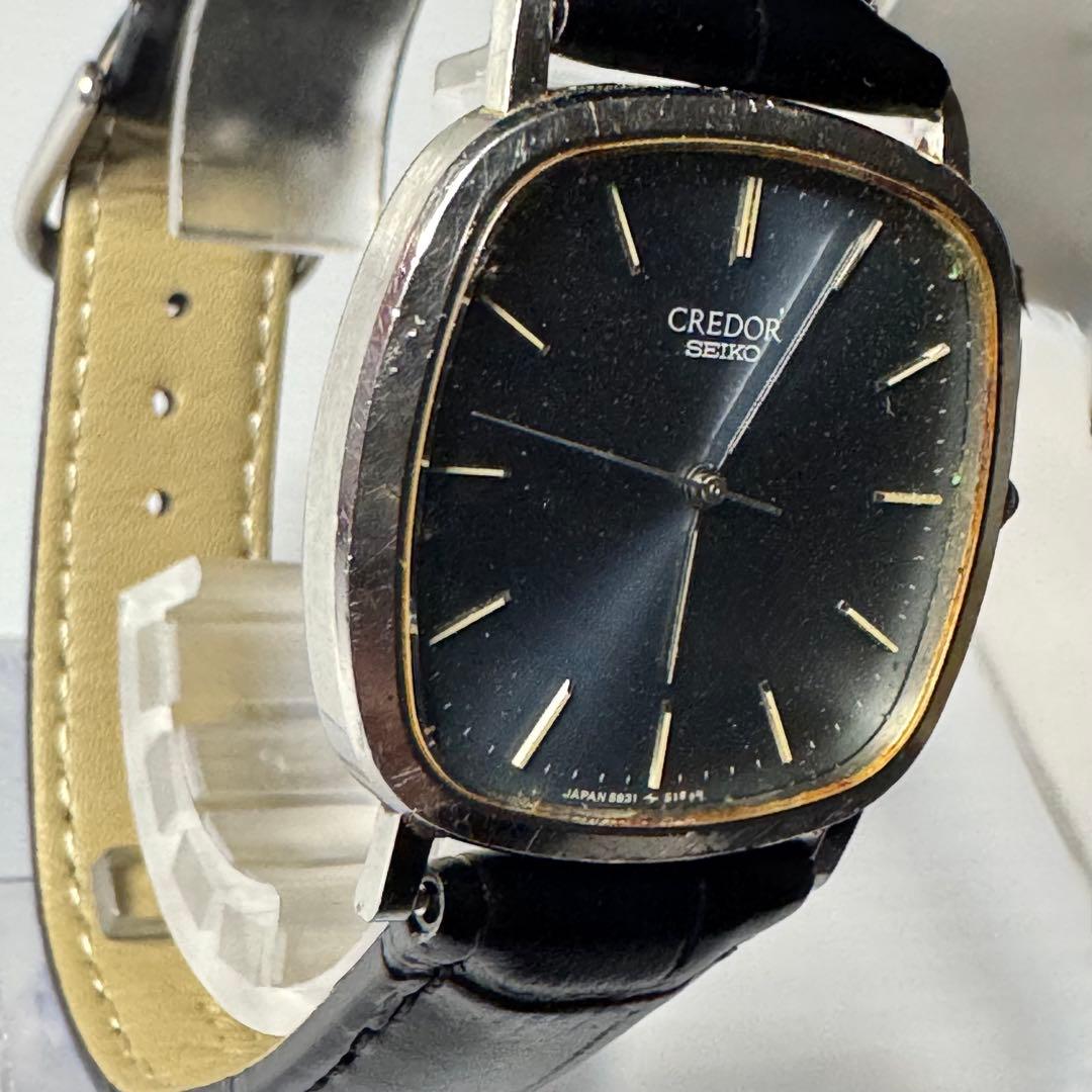 SEIKO メンズ クレドール ブルー 青文字盤 クォーツ 5931-5170