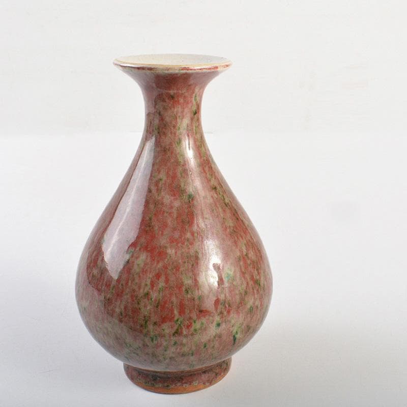 中国　缸豆紅釉　玉壺春瓶　V　R7329