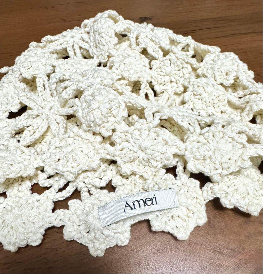 帽子 SIDE STRAP FLOWER KNIT CAP