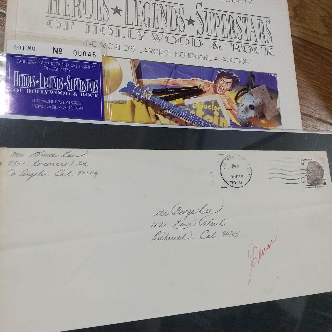 ブルース・リー遺品，直筆サイン封筒 Ki‼️