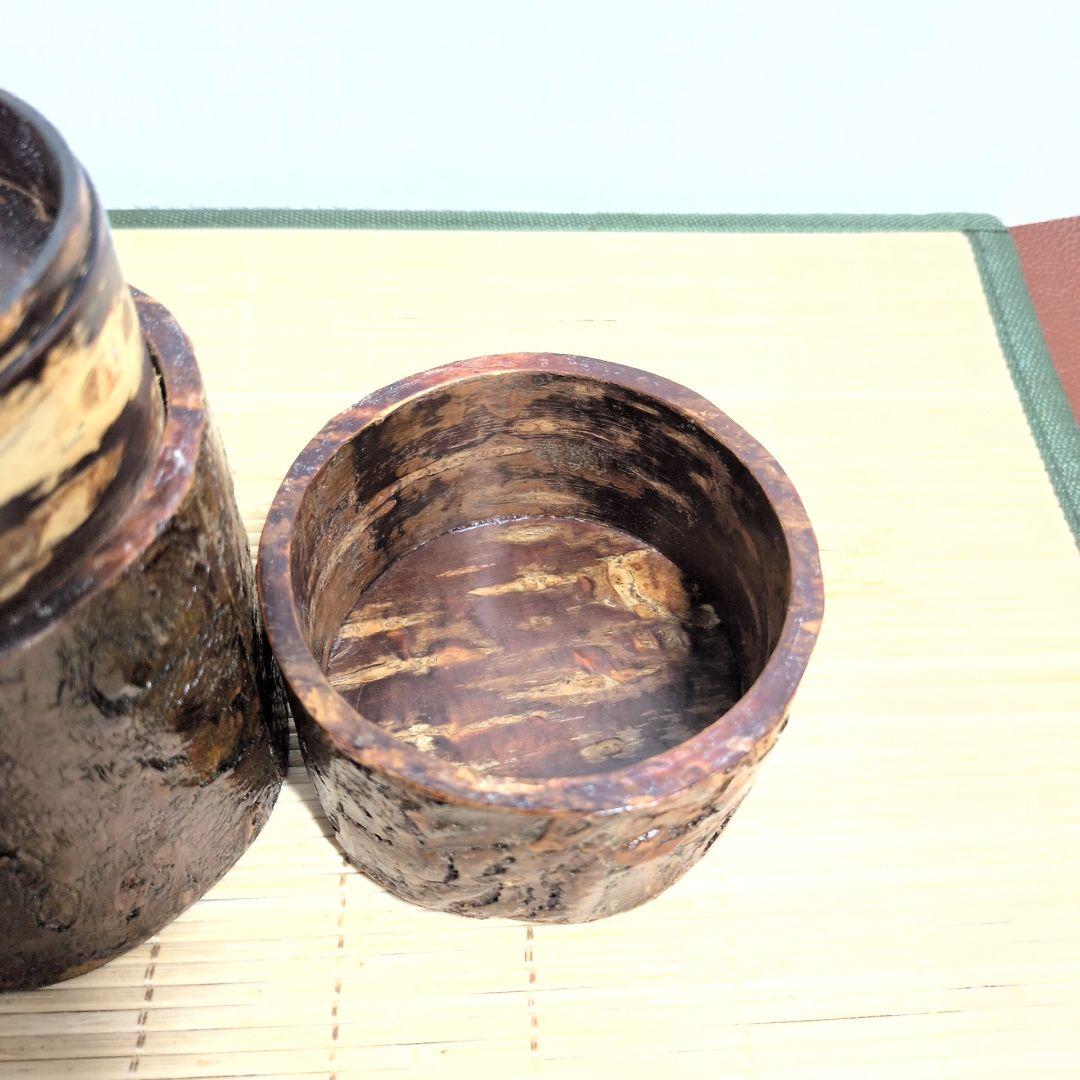 秋田 角館 樺細工 桜皮細工 茶筒 茶入 煎茶道具 伝統工芸品