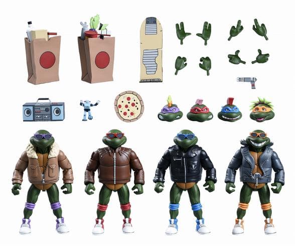 【NECA】新品 正規品 パンク・タートルズ TMNT フィギュア 4PK