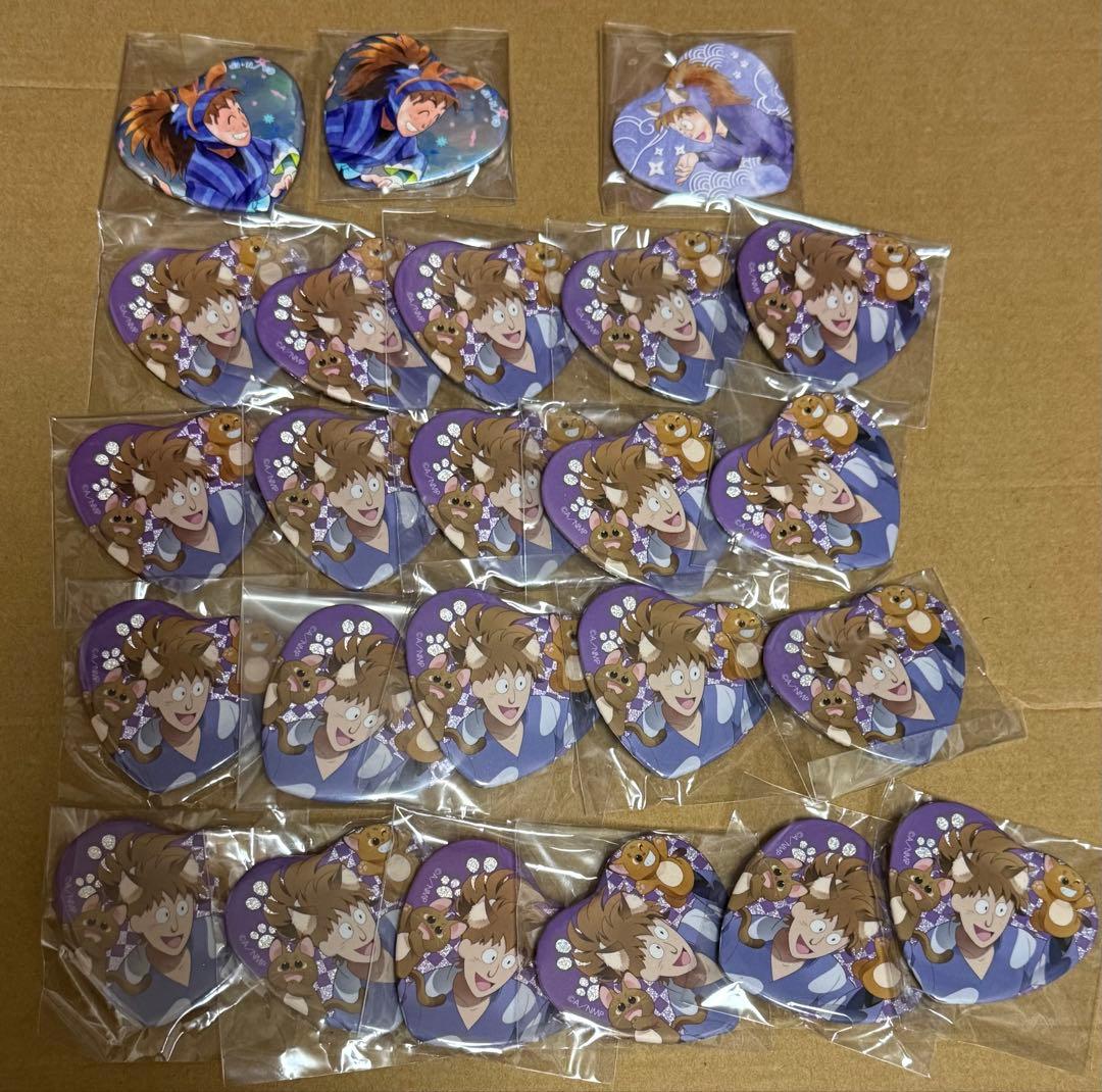 忍たま　ナンジャ　ハート缶バッジ　三郎　24個