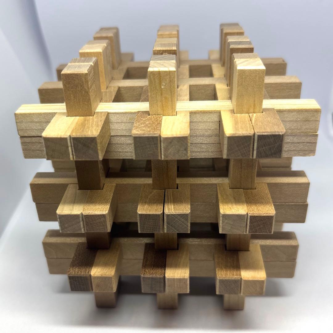 希少 組木細工 山中組木工房 清水組木　パズル 玩具 オブジェ　おまけ付き