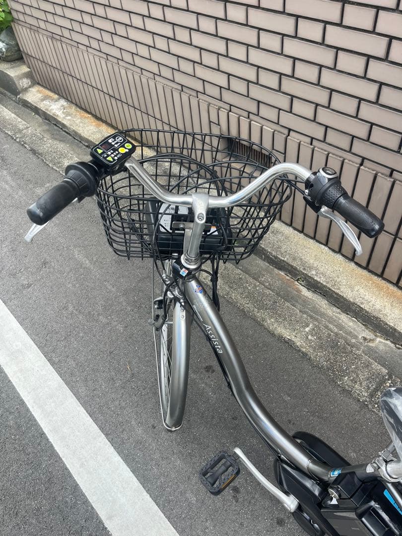 電動アシスト自転車 シルバー バスケット付き