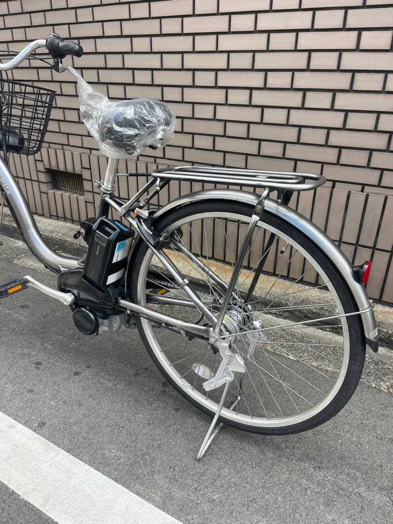 電動アシスト自転車 シルバー バスケット付き
