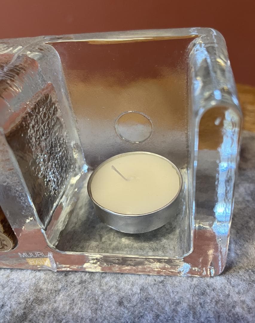 （再お値下げしました!）希少　MUURLA ガラスの暖炉の置物